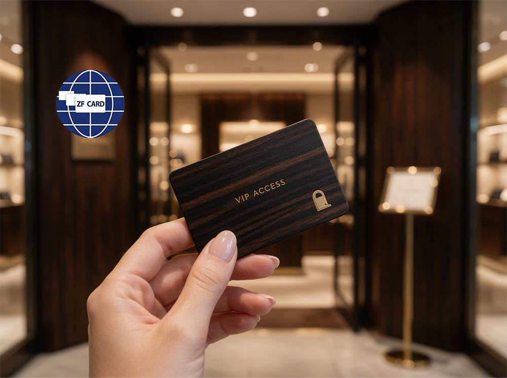 بطاقة RFID مصنوعة من الخشب عينية صديقة للبيئة مخصصة تصنيع البطاقة الذكية NFC الخشبية الصين